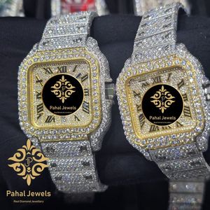 นาฬิกา Pahal Jewels Luxury Square Diamond Sapphire Crystal สายสแตนเลสสตีล ขนาด 20 มม. ระบบอนาล็อก ควอตซ์ สำหรับทุกเพศทุกวัย แฟชั่นเครื่องประดับ ขนาด 40 มม. - Product Image 4