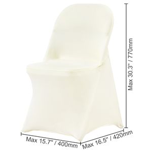 Coprisedie Universali in Spandex Pieghevoli, Metallizzati, Rimovibili, Lavabili, Protettivi, Elasticizzati per Matrimoni e Feste - Product Image 6