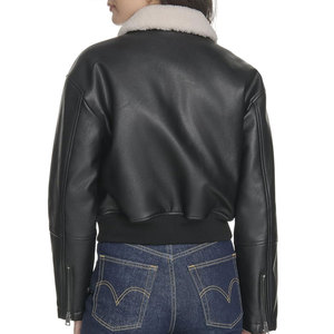 Chaquetas de Cuero para Mujer, Estilo Moderno, Nuevo Diseño con Cierre, Chaquetas de Cuero Genuino para Invierno, Chaquetas de Cuero para Mujer con Logotipo Personalizado - Product Image 2