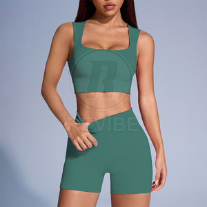Conjunto de Pantalones Cortos de Yoga para el Hogar, Material Suave y Transpirable de Alta Calidad, Conjunto de 2 Piezas para Entrenamiento Diario, Venta en Línea - Product Image 4