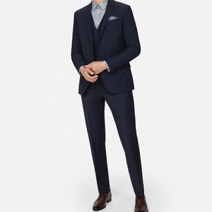 Mens Wholesale Custom 3 Piece Suit Red Smart Formal Wedding Party Tailored Fit Double Breasted Wool/Viscose <b>Blazer</b> Trouser - Product Image 2
