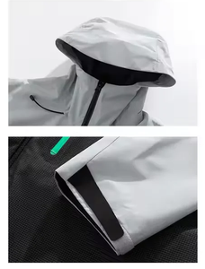 Men's Hooded Color Blocking Puffer <b>Jacket</b> <b>Waterproof</b> Breathable Zipper Closure Autumn <b>Winter</b> Sporty Style Regular Fit - Product Image 2