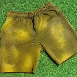Pantalones Cortos Personalizados para Hombre, Lavado Ácido, Felpa Francesa, 100% Algodón, Cintura Elástica, Alta Calidad, Estilo Vintage, Estampado Puff, Talla Grande - Product Image 3