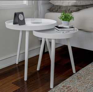 Mesa de Centro Redonda Moderna de Diseño Icónico, 20 Pulgadas de Altura, Mueble Decorativo para Sala de Estar - Product Image 5