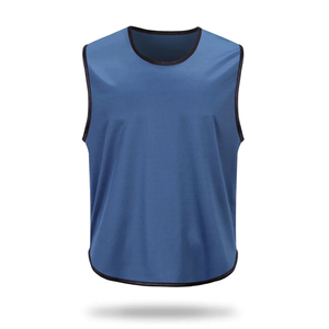 Chaleco Deportivo Unisex Azul sin Mangas con Cuello Redondo, Jersey Deportivo de Poliéster que Absorbe la Humedad, para Todas las Temporadas, Corte Regular para Adultos - Product Image 1