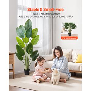 Árbol Artificial Grande de 6 Pies de Altura, Tipo Paraíso de Aves, Plantas Tropicales Artificiales con 13 Troncos, Maceta Blanca, Árboles Artificiales de Seda de Alta Calidad - Product Image 3