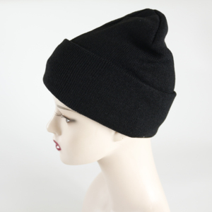 Heavy Duty Work Beanie Men Double Layer Solid Design Thick Animal Wool Fiber Rigid Edge Folded <b>Bands</b> - Product Image 2