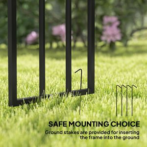 Arco da Giardino in Acciaio da 2,2 m, Traliccio per Piante Rampicanti, Rose, Glicine, Viti, Supporto per Arco Nuziale, Fiori - Product Image 2