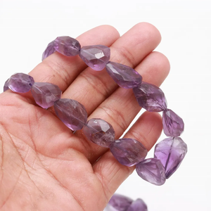 10x12-13x19 MM 16 pulgadas Amatista facetado Nuggets Forma Cuentas Estilo minimalista facetado - Product Image 3