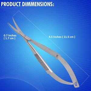 Tijeras Multiusos Hechas a Mano, Ecológicas, de Lujo, Microcurvadas, de Acero Inoxidable Premium, Antiestáticas, Duraderas y Ligeras para Cejas - Product Image 3