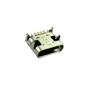 Usb 2.0 3.0 3.1 Type C 6pin Vrouwelijke Socket Connector