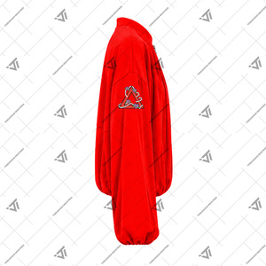 กรีกเดลต้า |   ซิกมา |   ธีต้า |   เสื้อเชิ้ตผู้หญิง DST Sorority ปักลาย ตกแต่งจีบ ทรงโอเวอร์ไซส์ แขนพอง - Product Image 3