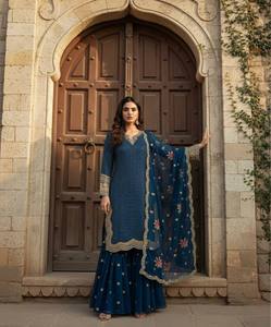 Presenting New Designer Party Wear Siqunce Work Top-Plazzo And Dupatta Set - Product Image 1
