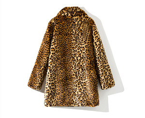 Chaqueta de Mujer OEM, Cárdigan con Estampado de Leopardo, Abrigo de Invierno de Piel Sintética, Chaqueta de Lujo Cálida de Manga Larga, Prenda Exterior de Felpa Artificial - Product Image 2