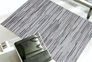 Alfombra de cuero gruesa abstracta moderna, antideslizante a rayas con mechones a mano para el área de oración o la decoración del dormitorio - Product Image 3