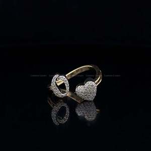0.30 CTW Round Lab Grown Diamond <b>Initial</b> O 10K Yellow Gold <b>Ring</b> Personalized Diamond <b>Ring</b> Custom Alphabet <b>Ring</b> Gift For Her - Product Image 5