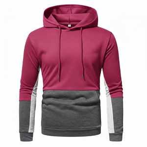 Vente en gros de sweats à capuche vierges économiques, 400 GSM, 100% Coton, molleton doux, écologiques, personnalisables OEM, impression sérigraphique, bicolores - Product Image 3