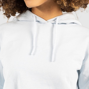 Sudadera Corta con Capucha para Mujer, Gruesa, de Felpa, Bordada, Estilo Urbano Informal, Largo Regular, con Dobladillo Ancho, Cálida para Invierno - Product Image 4