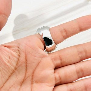 Bague Cocktail Personnalisée en Moissanite pour Homme, Style Luxe en Argent 925, Idéale pour le Quotidien et les Fêtes - Product Image 6