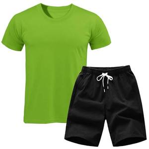 Men Shorts <b>Sets</b> Fashion Summer 100%cotton Short Sleeve Customized logo Sports Wholesale Cheap Price Man t Shirts and Shorts <b>Sets</b> - Product Image 1