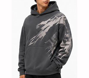 Sudadera con Capucha de Diseñador, Estilo Holgado, Ropa Urbana, Sudadera Informal para Hombre, Uso Diario - Product Image 4