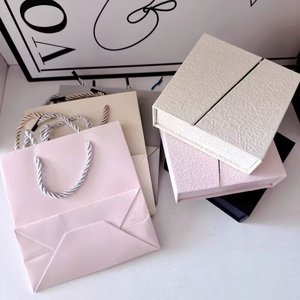 High-End Rigid Jewelry <b>Box</b> Rectangle Ivory Board Embossing Pink <b>Black</b> White Satin Liner Custom Logo Printing - Product Image 3