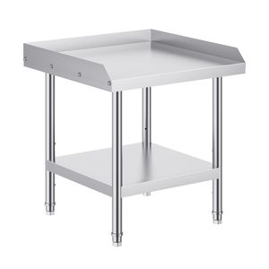 Tavolo da Lavoro in Acciaio Inox Resistente 24 X 24 X 26 Pollici con Alzatina su 3 Lati, Banco da Lavoro Commerciale in Acciaio per Cucina - Product Image 6