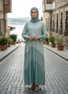 Women's Premium <b>Modest</b> Clothing Breathable Jazz Crepe Full-Length Abaya Khimar Women's Maxi Robe <b>Sets</b> - Product Image 4