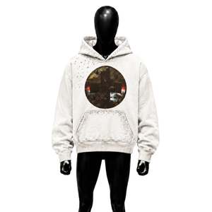 NUEVA Sudadera con Capucha Extra Grande para Hombre, de Algodón, con Diseño de Círculo Cruzado Estampado, Ropa Casual de Otoño, Estilo Vintage, para Uso Diario - Product Image 1