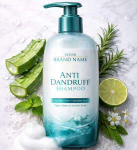 Champú Orgánico Anticaspa OEM ODM con Aloe Vera y Árbol de Té para Eliminar la Caspa y Nutrir el Cabello, Marca Privada, Venta al Por Mayor - Product Image 1