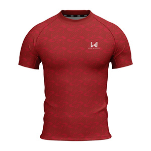 Maillot de sport personnalisé à manches courtes, léger, extensible, respirant, séchage rapide, antibactérien, écologique, pour la gym et le yoga - Product Image 1