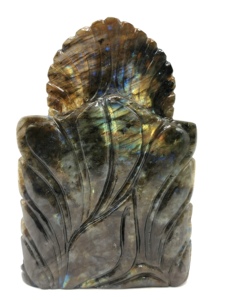 Buda de labradorita - rara talla artesanal de Buda meditando en un trono - cristal/reiki/curación - 8.5 pulgadas y 2.03 kg - Product Image 6