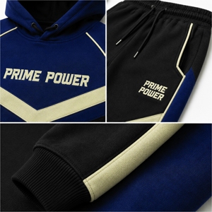 Conjunto Deportivo Prime Power, Sudadera con Capucha y Pantalones Deportivos, Diseño con Bloques de Color, Transpirable, de Poliéster y Algodón, Estilo Deportivo para Adultos - Product Image 5