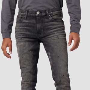 Jeans noirs skinny déchirés pour hommes, denim élégant et déchiré, coupe slim, parfaits pour les tenues décontractées et streetwear. - Product Image 5