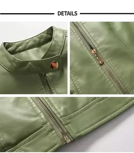 Chaqueta de Cuero para Mujer de Alta Calidad, Fabricada en Fábrica, Chaqueta de Cuero para Mujer Más Vendida en una Sección Competitiva de Chaquetas para Mujer - Product Image 5