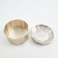 Boîte en métal en forme de petite fleur, personnalisable avec logo, recyclable et écologique, vide, pour l'emballage de thé en vrac, vente en gros