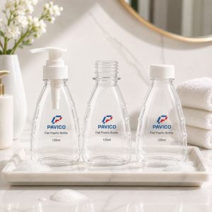 Botella de Plástico PET Transparente de Cuerpo Plano de 120 ml con Cuello de 28 mm para Gel de Lavado de Manos, Fabricante de Vietnam - Product Image 6
