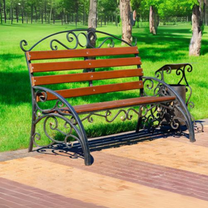 Modern Dining Outdoor <b>Bench</b> Chairs Bamboo Patio Garden Park Furniture - Product Image 5