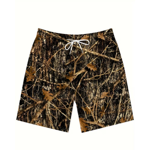 Shorts en toile pour homme 2026 High Street, imprimé camouflage Real Tree intégral, coupe-vent, respirant, décontracté et sportif - Product Image 1