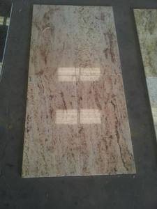 ไซโลพื้นขัด100% หินแกรนิตธรรมชาติแผ่นใหญ่สีน้ำตาลงาช้างดีไซน์ทันสมัยสำหรับอาคารสำนักงาน - Product Image 3