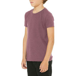 เสื้อยืดเด็กคอกลมสีพื้นสไตล์ลำลอง พร้อมโลโก้แบบกำหนดเอง เสื้อผ้าฤดูร้อนแขนสั้น - Product Image 3