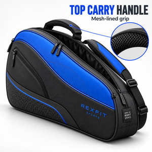 Sac de voyage pour raquette de squash Rexfit Sports personnalisé avec grande ouverture zippée supérieure et poche latérale pour accessoires de sport - Product Image 4