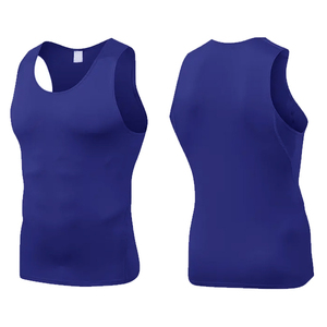 Débardeur de sport personnalisé pour homme, respirant, séchage rapide, 100 % polyester, motif uni, col rond, vêtements de sport décontractés pour la gym - Product Image 1