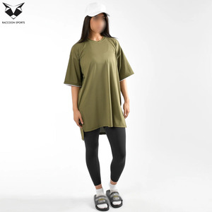 Camiseta Larga de Moda Modesta para Mujer, Corte Regular, Estilo Casual, Algodón Suave, Transpirable, Ecológica, Ligera, para Uso Diario - Product Image 2