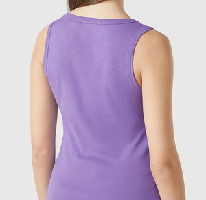 Camiseta sin mangas de moda para mujer en venta a precio económico, precio al por mayor, logotipo bordado personalizado, camiseta sin mangas para mujer elástica en cuatro direcciones - Product Image 6