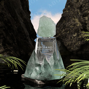 Botella de Perfume de Vidrio ABOLAND con Tapa de Cristal Grabada con Diseño de Montaña, Versiones Azul y Verde - Product Image 5
