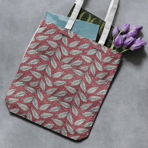 Bolsa de Mano de Diseño con Estampado en Bloque Hecha a Mano, Bolsa de Almacenamiento Estampada para Uso Diario, Vacaciones en la Playa, Verano Indio - Product Image 1
