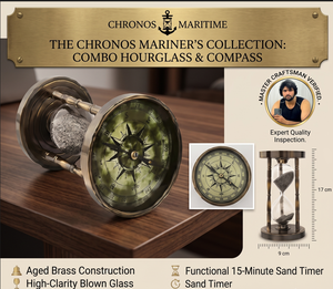 Hot Selling Designer Handmade Brass 10 Minute Sand Timer High Quality Art Deco Modern Traditional Table Top Decorative <b>Compass</b> - Product Image 5