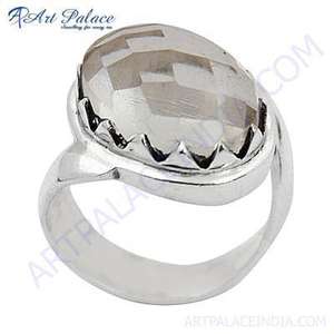 Bague en argent fabuleuse avec pierre précieuse en cristal Accessoire de bijoux élégant et luxueux - Product Image 1