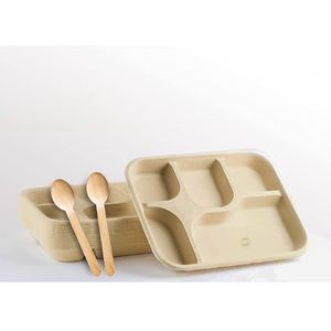 Platos de Plástico Resistentes para Servir Alimentos en Comedores y Cafeterías - Product Image 4